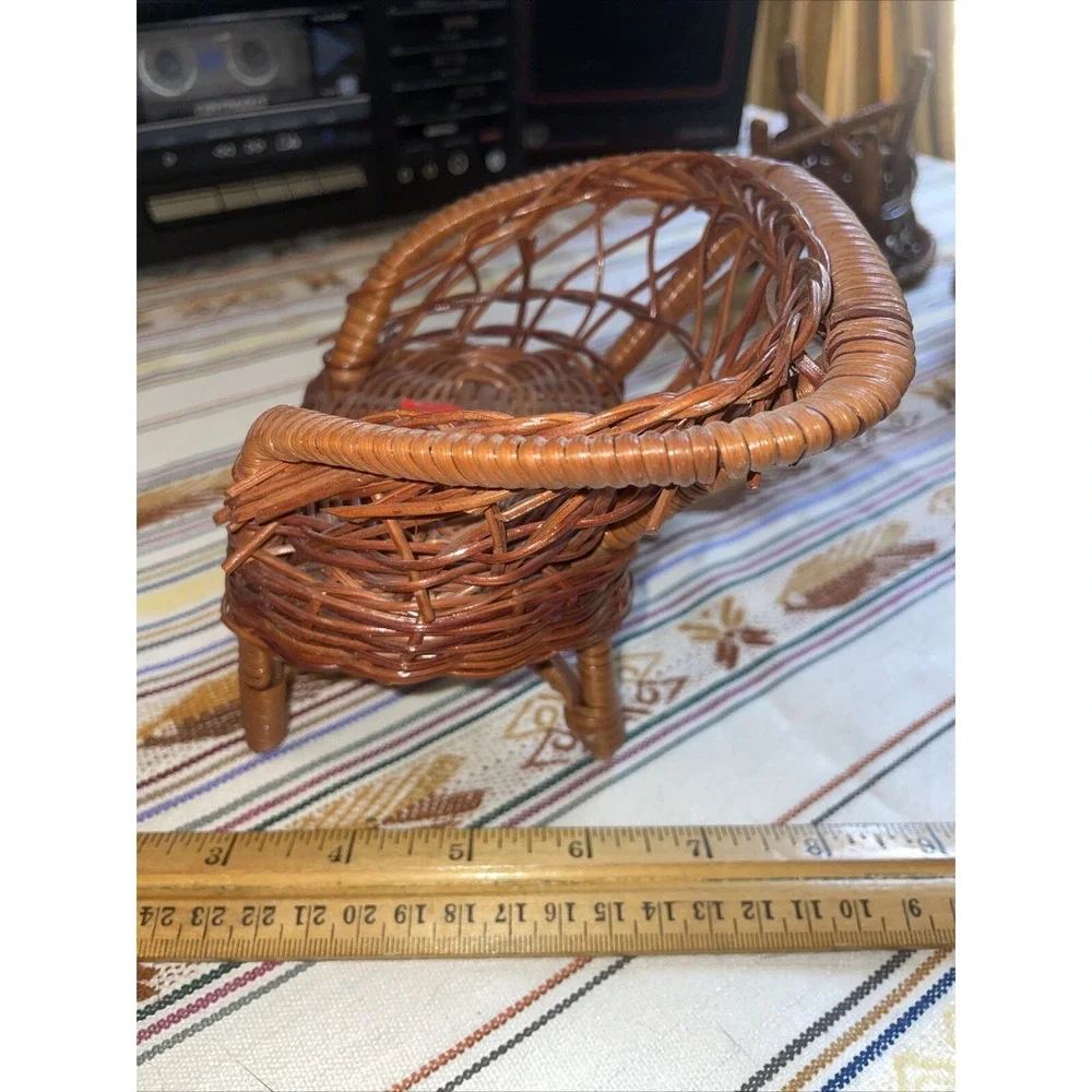 5 Piece Rattan Wicker‎ Doll Furniture Set